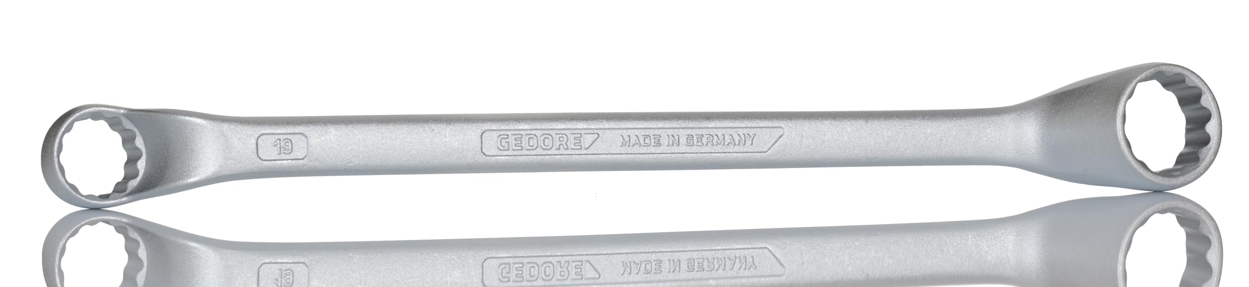 GEDORE Double-ended ring spanner, AF 19+24 mm, Offset, 5° angled, Slender, Bi-hex, UD profile, Spanner, 2 19X24 — image 1