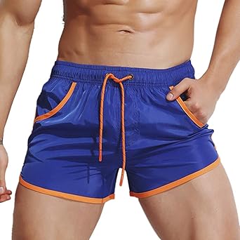 Mymyguoe Herren Kurze Hosen Casual Sport Slim Fit Badehose Schnelltrocknend Unterwäsche Kurze Strand Surfen Lose Schnell Troc