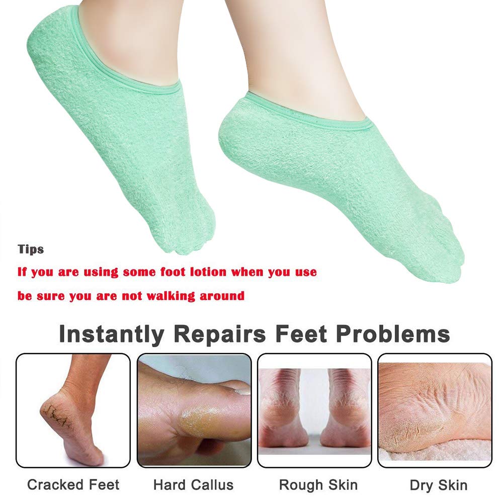 Codream 5-Toe Moisturizing Cracked Heel Socks - Treat Your Dry Feet Fast. Best Pain Relief from Cracking Foot Skin with These Gel Infused Moisturizer Sleeves for Women and Man : Beauty