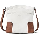 CLUCI Crossbody Bags for Women Leather Purse Travel Vacation Triple Pockets Vintage Handbags Shoulder Bags