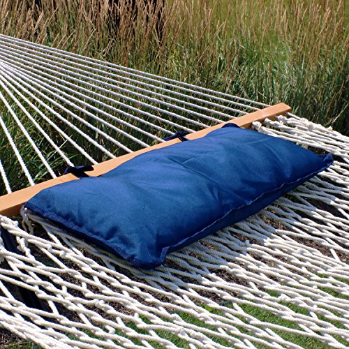 Sunnydaze Large Hammock Pillow with Ties Weather Resistant Long Outdoor Pillow for Hammocks