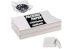 QING ZHU BUSINESS & TRADE 17X27 Inch Packing Paper,100 Sheets packing paper for moving,Blank News Paper Suitable for Packaging, Mobile Transportation, Protection of Fragile Products, DIY, and Painting