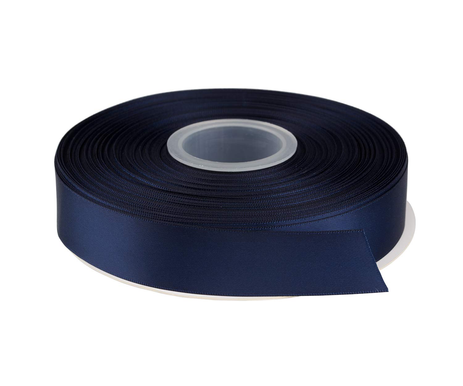AVANAVA 25mm Wide Double Face Satin Ribbon - 45 Meters (370-Navy)