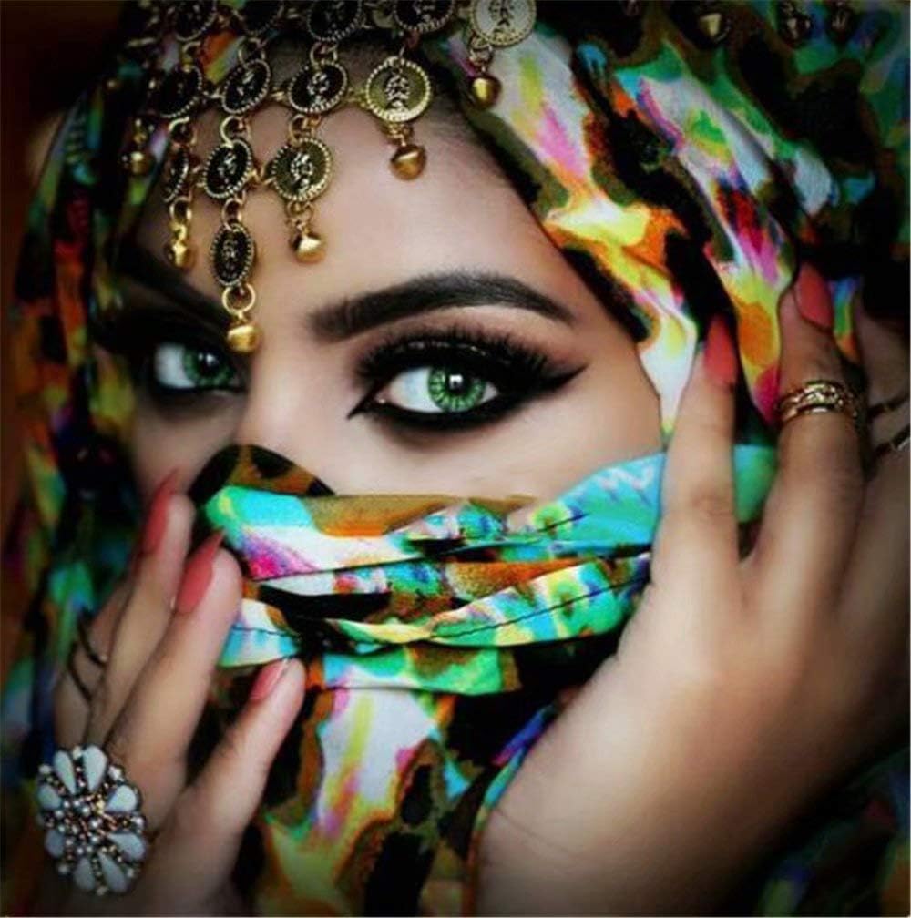 Amazon Com Diamond Painting Full Drill Round 5d Diy Sexy Indian Lady Rhinestone Gems Embroidery Arts Craft Adults Children S Paint By Number Kits 5d Diamond Painting For Home Wall Decoration 8x8 Inch