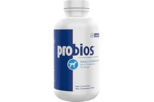 Probios Dog Digestive Support - Digestive Tablets with Probiotics for Dogs, Daily Pet Probiotics for Dogs, Liver Flavored, 180 Count, by Vets Plus
