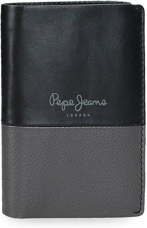 Carteira pepe jeans dupla vertical com bolsa preta 8,5x11,5x1 cm couro — foto 1 de 7