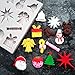 Efivs Arts Christmas tree/Santa Claus/Elk/Snowflake/Bell/Christmas Gift Shaped Fondant Silicone Mold Sugar and Gum Pastefor Craft Cake Silicone Molds Tools forChristmas Party Cake Decoration
