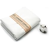 2 Yard White Cotton Fabric,Natural Cotton Poplin Fabric by The Yard, 59 Inches Wide 100% Cotton Fabric,Soft Embroidery Muslin Quilting Material for Sewing Material Apparel Cloth