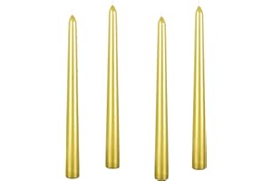 Kemladio 4 pcs 10 inch Taper Candles,Burning Unscented Tapered 7.5 hrs,Fancy Dinner,Tall Candle Sticks, Halloween Party Decor