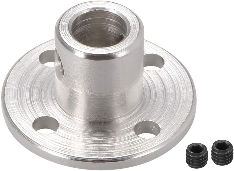 sourcing map 6mm Inner Dia H12*D10 Rigid Flange Coupling Motor Guide Shaft Coupler Motor Connector for DIY Parts