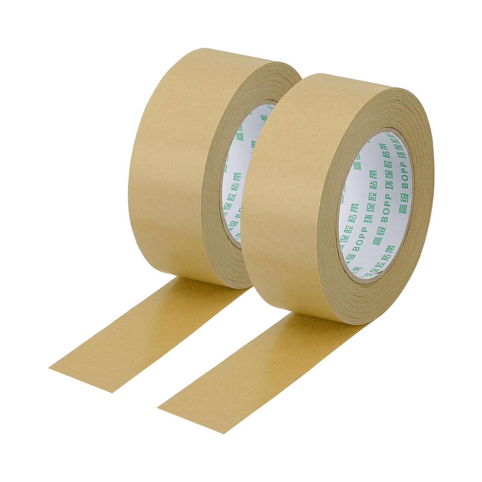 PATIKIL 1.8" x 55 Yards Brown Packing Tape, 2 Roll Heavy Duty Kraft Tape Paper Gummed Tape for Sealing Cardboard Carton Boxes, Shipping, Moving, Masking