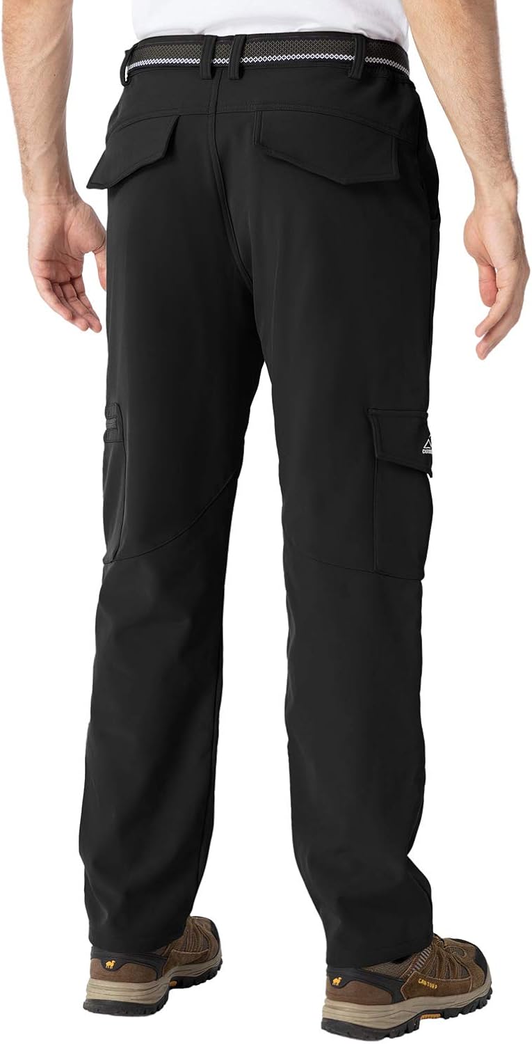 Rdruko Men's Snow Ski Outdoor Waterproof Windproof Hiking Snowboard Fleece Cargo Work Pants 6 Pockets: Clothing
