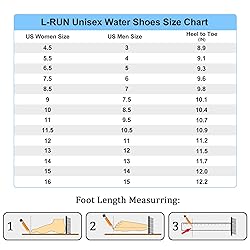 L-RUN Women Water Skin Aqua Socks for Beach Pool