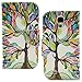 IYCK S4 Case, Galaxy S4 Case, Premium PU Leather Flip Folio Carrying Magnetic Closure Protective Shell Wallet Case Cover for Samsung Galaxy S4 with Kickstand Stand - Tree and Leaf