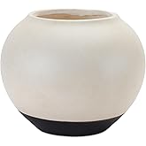 Melrose International Two Tone Ceramic Vase White