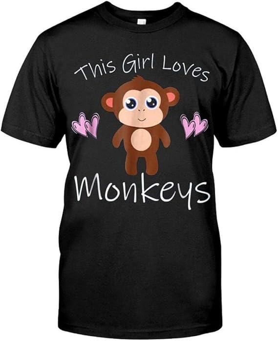 MonkeyTShirtThisGirlLovesMonkeysCuteKidsMClassicTShirt