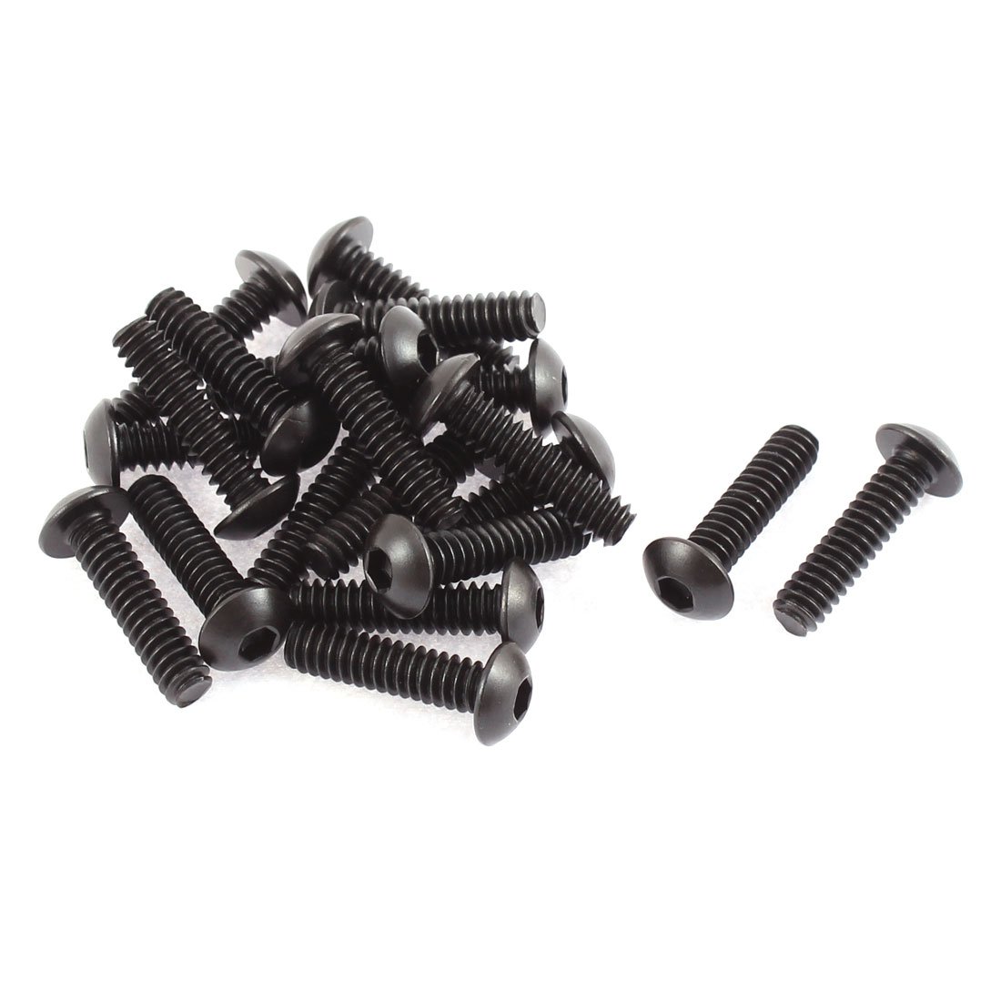 Sourcingmap 3/16 Inch-24x3/4 Inch Hex Socket Button Head Bolts Screws 20pcs