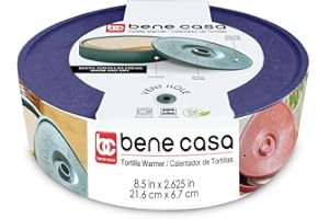 Bene Casa BLUE Tortilla Warmer, 12 Tortilla Capacity, BPA FREE - Tortilla Holder for Keeping Tortillas Warm - Microwavable | 