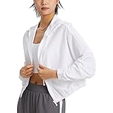 altiland Women's UPF 50+ Sun Protection Cropped Jackets Zip Up Cooling Shirt Athletic Workout Running Hoodie