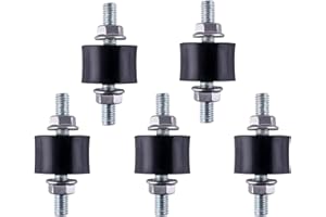 CNCYEAH Rubber Mounts Rubber Vibration Isolator 40X30mm 5 Pieces Mounts Shock Absorber with 10 Pieces M8 x 23mm Studs Vibration Isolators,Anti-vibration/isolation feet