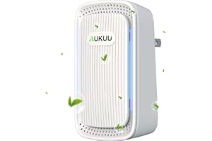 AUKUU Air Ionizers (1Pack）- Plug In Negative Ion Air Purifiers - Quiet Air Freshener for Home, Bedroom, Office, Basement - Portable Air Purifier Odor, Smoke, Dust, Pet Smell - Mini Air Cleaner White
