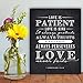 Corinthians 13;4-8 Love is Patient Quote Chalkboard Sign, Perfect Wedding or Anniversary Gift (11x14)