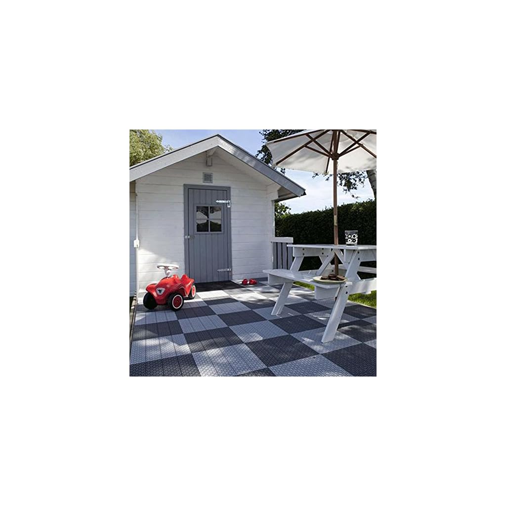 JJOnlineStore – Schwarz Leafage ineinandergreifende SCHAUMSTOFF MATTEN