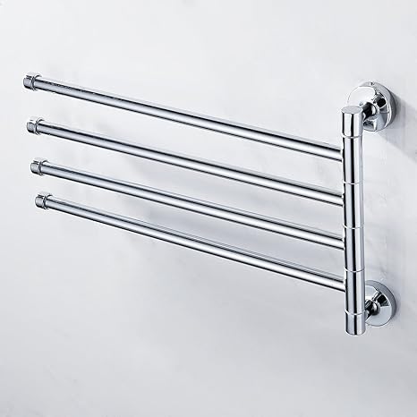 Amazon Co Jp Tropical 活動バスタオルハンガー 二重 三重 四重タオルバー タオル掛け スイングアーム バス用品 可動式 180 回転 ステンレス製 クロムめっき 洗面所 アンティーク調 バスアクセサリー 省スペース ネジ付け シルバー 四重 ホーム キッチン
