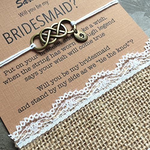 Carrie CloverPersonalized Bridesmaid Proposal - Wish Bracelet, Will you Be my Bridesmaid, Be my Bridesmaid, Asking Gifts, Bridesmaid Proposal Gift, B3