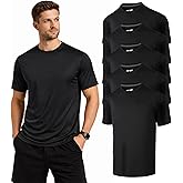 SUGARNO Men's T-Shirts,5/6 Packs Quick Dry Short Sleeve T-Shirt Lightweight Workout T Shirts for Gym,Athletic,Running