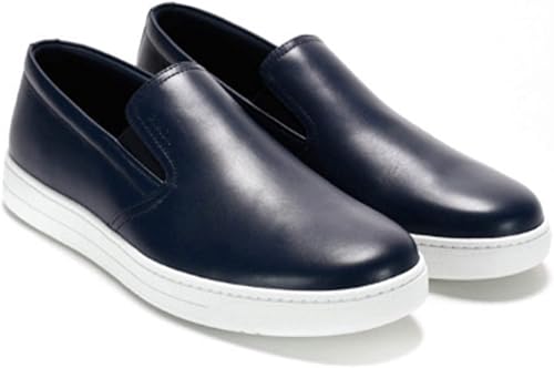 Amazon プラダ レザー メンズスリッポン ダークブルー 10 28 28 5cm 並行輸入品 スニーカー