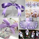 ZSYIULIA 20mm Baby Purple Satin Ribbon 22m Gift Wrap Craft Hotel Floral view 6