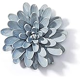 SEINHIJO Ceramic Flower Wall Decor 3D Wall Art Sculpture Modern Arts Gifts Blue 6.7inch