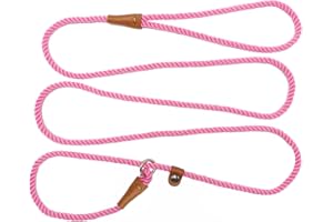 YUCFOREN 6ft Cotton Slip Lead Dog Leash for Small Dogs, Super Soft Puppy Training Leash, 1/4" Lightweight Braided Pet Leashes