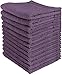Utopia Towels 12 Pack Premium Wash Cloths Set, 12 by 12 Inches, 100% Cotton Ring Spun, Highly Absorbent and Soft Feel Essential Washcloths for Bathroom, Spa, Gym, and Face, Plum