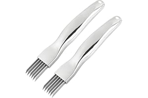 2PCS Stainless Steel Shred Silk Cutter,Silk The Knife, Multifunctional Food Slicer, Kitchen Tool Scallion Cutter Shred Knife