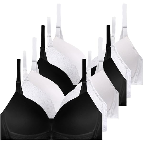 Trimfit Girls' Lightly Lined Wirefree Cotton Bra – Pack Of 2, Adjustable Straps, Sizes 32-36 AA/A