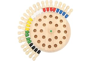 HEEPDD Wooden Memory Match Stick Chess Game, Birch Wood, Colorful Educational Logic Board Game for Kids and Adults, Diameter 