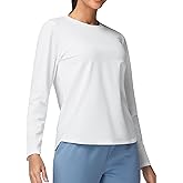 THE GYM PEOPLE Women's Long Sleeve Soft Workout Shirts Basic Crewneck UPF 50+ Sun Lightweight Fall Athletic Running Tops