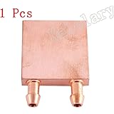 Pure Copper Water Cooling Block 40x40mm for Liquid Water Cooler Heat Sink System Silver for CPU Graphics Radiator Heatsink (1