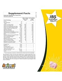 Nature's Plus – Parade de animales para niños masticables, varios sabores, 180 unidades, TRTAZ11A, 1, 1