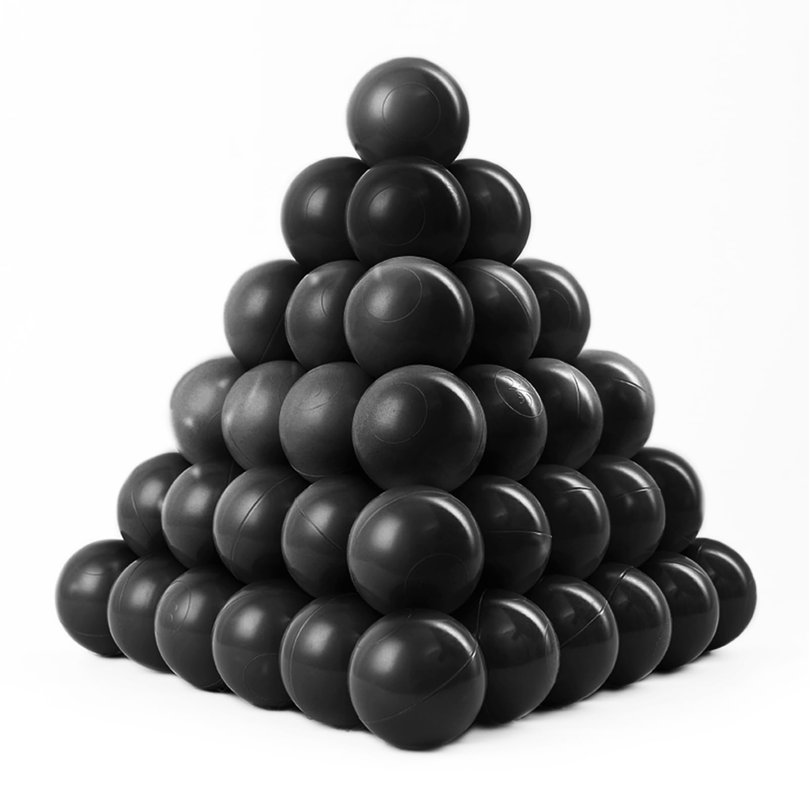 Photo 1 of Ball Pit Balls (100 Pack, Black) Plastic Balls for Various Games, Ideal for Ball Pits and Playhouses