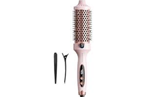 Wavytalk Thermal Brush Blowout Boost Grande, 1.77 Inch Heated Round Brush for Long Hair Blowout, Tourmaline Ceramic Negative Ion Technology Reduce Hair Damage, Dual Voltage Sakura Pink