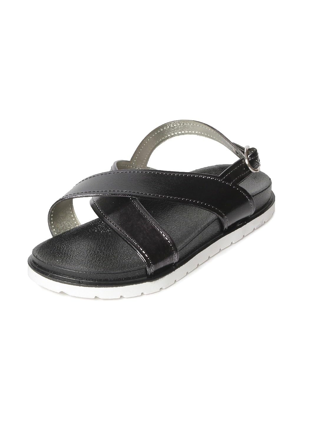 meriggiare women black synthetic flats