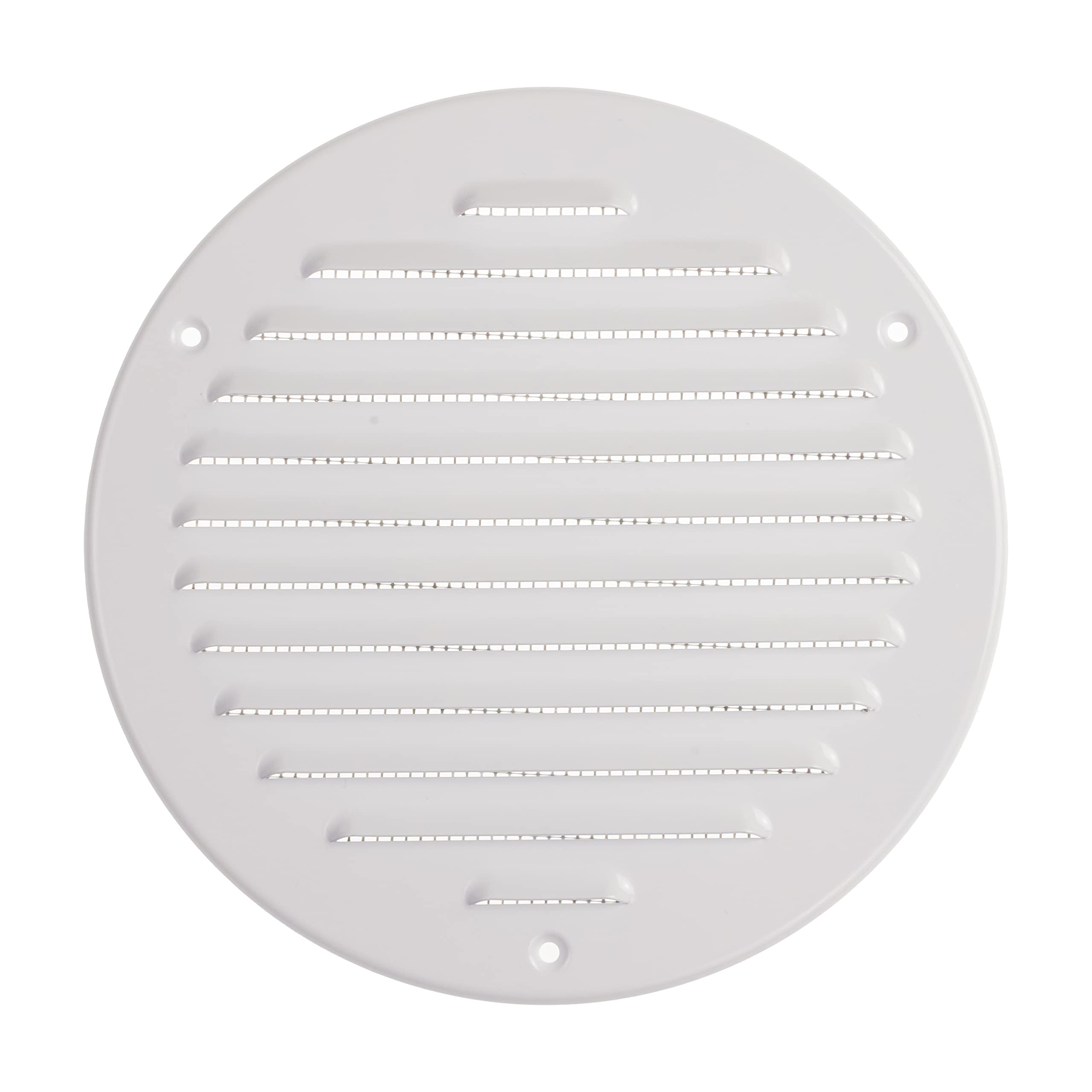 Vent Systems 150 mm / 5.90" Inch - White Metal Vent Cover - Round Soffit Air Vent Louver - Grille Cover - Built-in Insect Screen - HVAC Vents for Bathroom, Home Office, Kitchen