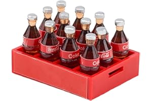 TGCWENG RC Car Mini Coke Bottles with Tray Model Toys Decorative Accessories for SCX10 I II III D90 D110 TF2 Tamiya CC01 Axial Capra TRX4 Etc 1/10 RC Crawler Car Accessories