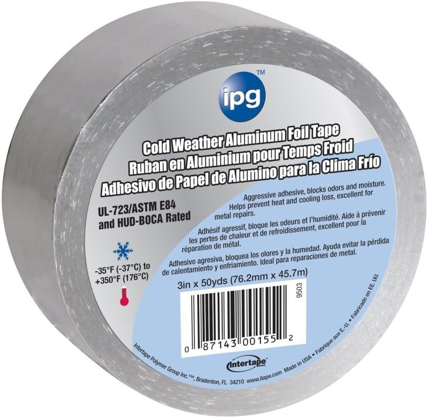 ipg Cold Weather Aluminum Foil Tape 3 Inches x 50 Yards 3 Pack