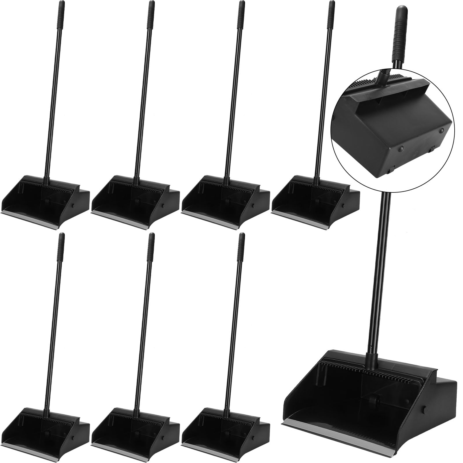 Photo 1 of ****SIMILAR ITEM****
Leumoi 8 Pcs Dust Pans with Long Handle Set 36.6 Inch Commercial Dust Pan with Comb Large Plastic Stand up DustPans for Outdoor Indoor Restaurant Home Office Floor Cleaning (Black)