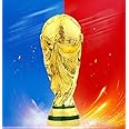 YAVAORDEK World Cup Replica 2022 World Cup Replica Resin Soccer Collectibles Sports Fan Trophy Gold Bedroom Office Desktop Decor A Must-Have Collectible for Soccer Fans(10.6 in)