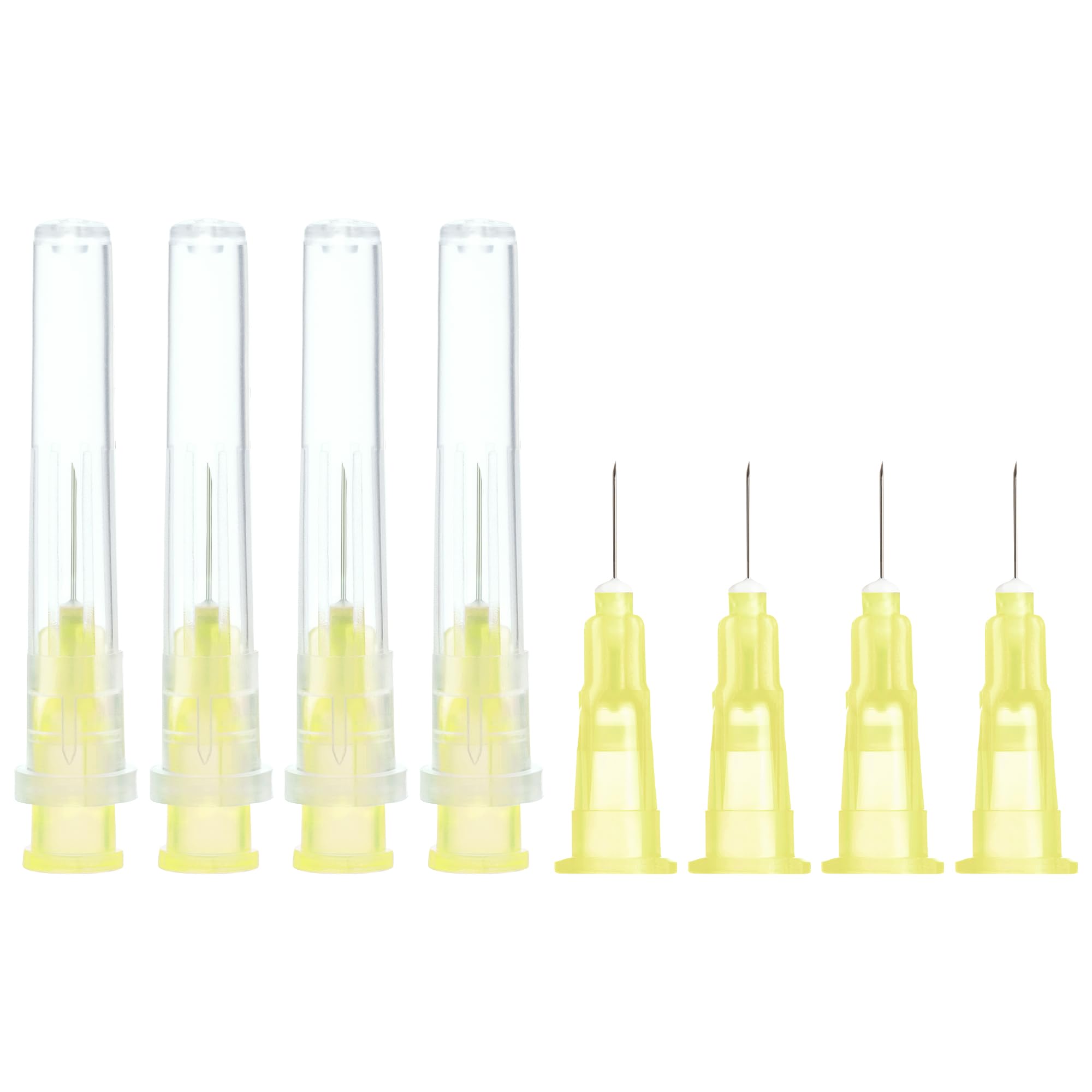 Photo 1 of 100 Pcs 30 Gauge 8mm 5/16 Inch Dispensing Needle with Cap Individual Package for Scientific Labs, Measuring and Refilling?Syringe Accessories